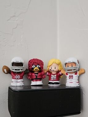 Little People Red & White Football Mascot Figurine Set (4 pcs)
